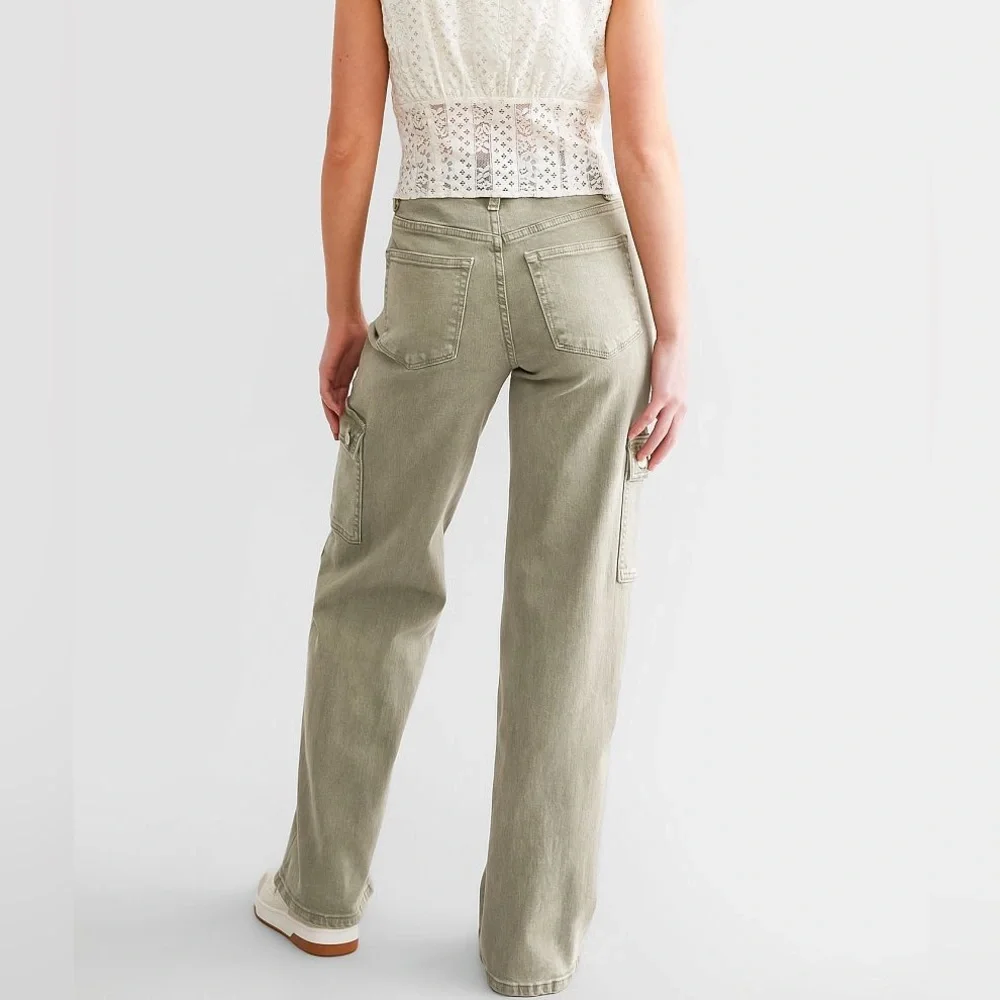 Vervet Lindsey 90s Vintage Loose Fit Wide Leg Stretch Cargo Pant Womens Size 29 - Picture 2 of 14